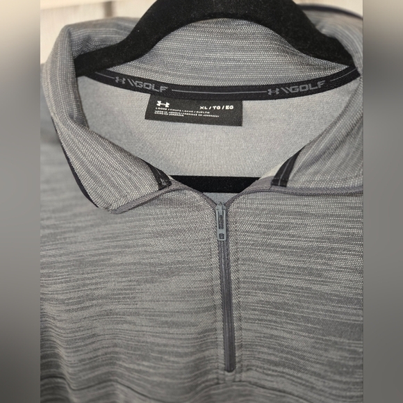 Under Armour Mens Sweatshirt Grey XL Half Zip Golf Sweater - Picture 3 of 6